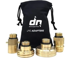 LPG Autogas pildymo adapterių rinkinys M22 (21,8 mm) ACME + DISH + Bayonet + Euronozzle su DN Autogas Parts transportavimo krepšeliu
