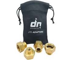 LPG dujų adapterių rinkinys 4 dalių G.12 (KLF) Europai žalvarinis su DN Autogas Parts transportavimo krepšeliu