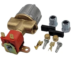 LPG/GPL elektromagnetinis dujų uždarymo vožtuvas 12 V su skystos fazės filtru, 8 mm (M14)