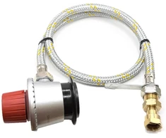 LPG lanksti armuota plieninė aukšto slėgio žarna 1 m su 35 mm Jumbo Clip-On adapteriu