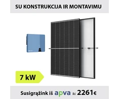 7kW Saulės elektrinės komplektas su montavimu: Solplanet inverteris + TrinaSolar saulės moduliai