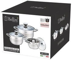 Bollire Plieno puodų komplektas, 6 dalys, BR-4001