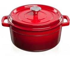 Grand Feu Grandfeu puodas su dangčiu, raudonas, 3,5l