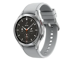 Išmanusis laikrodis Samsung Galaxy Watch 4 Classic LTE (46 mm), Sidabrinės spalvos korpusas su pilkos spalvos dirželiu