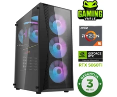 Stacionarus žaidimų kompiuteris Varlė Gaming | Ryzen 5 9600x + RTX 5060Ti 8GB | 16 GB DDR5 | 1TB M.2 NVMe SSD