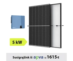 5kW Saulės elektrinės komplektas: Solplanet inverteris + TrinaSolar saulės moduliai