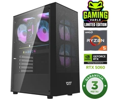 LIMITED EDITION! Stacionarus žaidimų kompiuteris Varlė Gaming | Ryzen 5 5500 + RTX 5060 | 16 GB DDR4 | 1TB M.2 NVMe SSD | WIFI