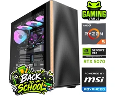 Stacionarus žaidimų kompiuteris Varlė Gaming PC Powered by MSI Back To School | AMD Ryzen 5 9600X + RTX 5070 | 32 GB DDR5 | 1 TB M.2 NVMe