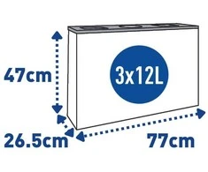 Alda 3 dalių MINI rūšiavimo šiukšliadėžė 3 x 12 l "Eco Station"