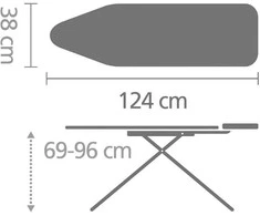 Brabantia Lyginimo lenta B 124x38 cm - Morning Breeze