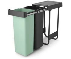Brabantia šiukšlių dėžė, montuojama, Sort &amp; Go 2 x 30L