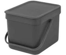 Brabantia Šiukšlių dėžė Sort &amp; Go rūšiavimui, 6 L (įvairių spalvų)