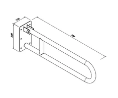 Faneco Atlenkiamas turėklas neįgaliesiems 700mm