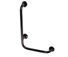Faneco Kampinis turėklas neįgaliesiems 600x400mm (kairė) juodas