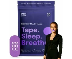 Burnos juosta miegui NOXNOX® – nuo knarkimo ir burnos džiūvimo, kvėpavimui per nosį, 30 vnt. pakuotėje