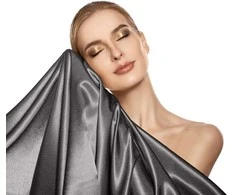 Dirbtinio šilko pagalvės užvalkalas Sleeptime Beauty Skin Care antracito spalvos 60×70 cm