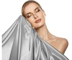 Dirbtinio šilko pagalvės užvalkalas Sleeptime Beauty Skin Care sidabrinės spalvos 60×70 cm