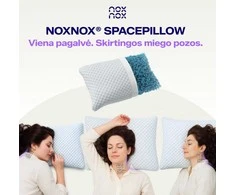 Ergonominė atminties putų pagalvė „NOXNOX® Spacepillow“, 50×70 cm – reguliuojamo aukščio ir minkštumo