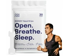 Nosies juostelės NOXNOX® – nuo knarkimo, lengvam kvėpavimui ir sportui, 30 vnt. pakuotėje