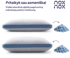 Noxnox Vėsinanti pagalvė AirCool Flex 3D – reguliuojamo aukščio, memory putos