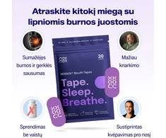 Noxnox Burnos juostelės miegui– Collagen Infused kvėpavimui per nosį, 30 vnt. pakuotėje