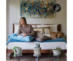 Noxnox Signature Premium šilkinis pagalvės užvalkalas 25 momų – 100% 6A Mulberry šilkas karališka mėlyna spalva