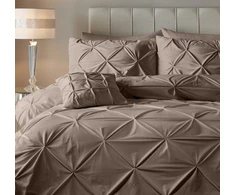 Patalynės komplektas Sleeptime Mikroperkalio patalynė Velvet Pintuck ruda 140x200