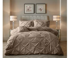 Patalynės komplektas Sleeptime Mikroperkalio patalynė Velvet Pintuck ruda 140x200