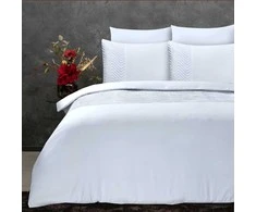 Patalynės komplektas Sleeptime Mikropluošto patalynė Velvet Crossline balta 200x220