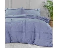 Patalynės komplektas Sleeptime Mikropluošto patalynė Washed Tufted mėlyna 140x200