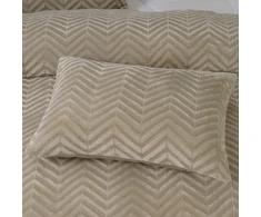 Patalynės komplektas Sleeptime Mikropluošto patalynė Chevron Teddy šviesiai rudas 200x220