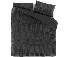 Patalynės komplektas Sleeptime Mikropluošto patalynė Chevron Teddy antracitas 140x200