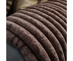Primaviera Deluxe Dirbtinio kailio pledas Rib Rabbit Fur 150x200 cm – 500 GSM rusvos spalvos