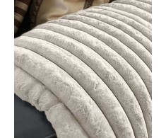 Primaviera Deluxe Dirbtinio kailio pledas Rib Rabbit Fur 150x200 cm – 500 GSM baltos spalvos