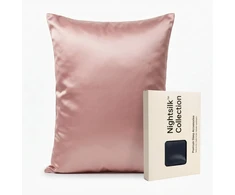 Šilkinis pagalvės užvalkalas NOXNOX® – 100% Mulberry šilkas, Rožinis (19 momų)