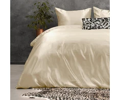 Sleeptime dirbtinio šilko patalynės komplektas Beauty Skin Care – kreminė spalva (200x220)