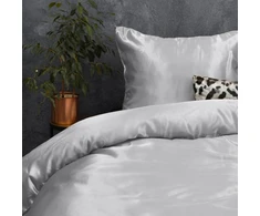 Sleeptime dirbtinio šilko patalynės komplektas Beauty Skin Care – sidabro spalva (200x220)
