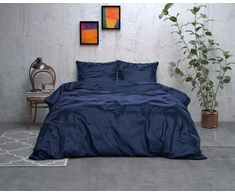 Sleeptime Tamsiai mėlynas dirbtinio šilko patalynės komplektas - Beauty Skin Care - 200x220