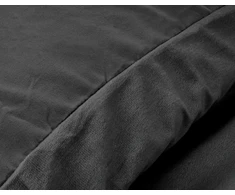 Patalynės komplektas Veliūrinė patalynė Sleeptime Velvet Uni antracito spalvos 200×220 cm, su 2 pagalvių užvalkalais