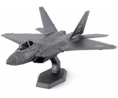 Metal Earth Metalinė 3D dėlionė - Lockheed Martin F-22 Raptor lėktuvas