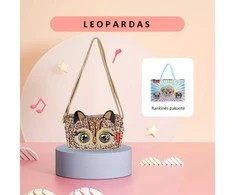 Mirksinti rankinė, leopardas