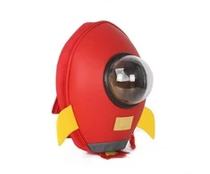 Vaikiška kuprinė raketa, raudona
