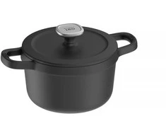 BergHOFF 20 cm troškintuvas su dangčiu - Graphite ketaus serija su laistymo dangčiu lėtam gaminimui
