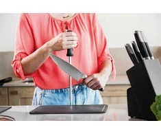 BergHOFF 22 cm peilių galąstuvas - Graphite serija su ergonomiška rankena ir patvariu plieno strypu galandinimui