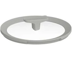BergHOFF 24 cm stiklinis dangtis - Balance Moonmist su nupylimo anga, tylaus uždarymo kraštu ir šaukšto laikikliu