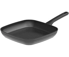 BergHOFF 26 cm grilio keptuvė - Helix neprideganti aliuminio keptuvė su grilio linijomis ir patogia rankena