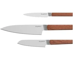 BergHOFF 3 dalių peilių rinkinys - Ion serija su medinėmis rankenomis preciziškam pjaustymui