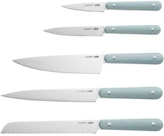 BergHOFF 5 dalių peilių rinkinys - Glints Slate pilnas peilių rinkinys su minkštomis rankenomis