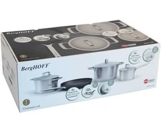 BergHOFF 7 dalių puodų rinkinys - Uqonic serija su perdirbto plieno puodais ir CeraGreen nepridegančia keptuve