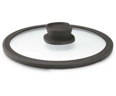 BergHOFF Stone+ 28 cm stiklinis dangtis - didelė garų anga, silikoninis kraštas ir minkšta rankena